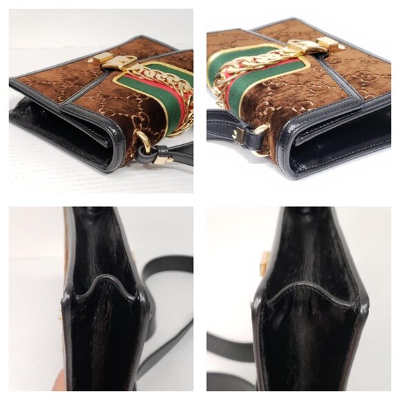 Authentic Gucci Sylvie GG Brown Shoulder Bag Luxury Designer Bag - Picture 9 of 16